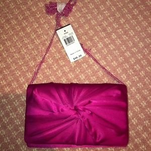 Hot Pink Satin Party Bag